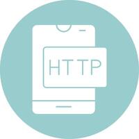 Http Glyph Circle Icon vector