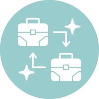 B2B Glyph Circle Icon vector