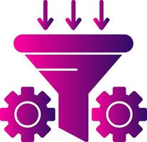 Conversion Rate Optimizer Glyph Gradient Icon vector