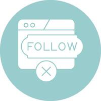 No Follow Glyph Circle Icon vector