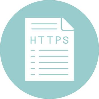 Https Glyph Circle Icon vector