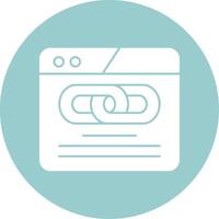 Hyperlink Glyph Circle Icon vector