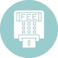 Atm Fees Glyph Circle Icon vector