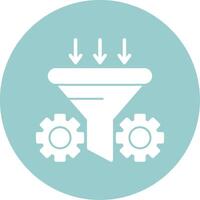 Conversion Rate Optimizer Glyph Circle Icon vector
