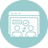 Deal Sites Glyph Circle Icon vector