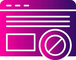 Ad Blocker Glyph Gradient Icon vector