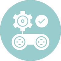 Gamification Glyph Circle Icon vector