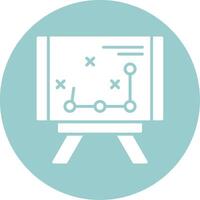 Long Range Planning Glyph Circle Icon vector
