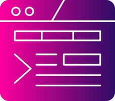 Meta Description Glyph Gradient Icon vector