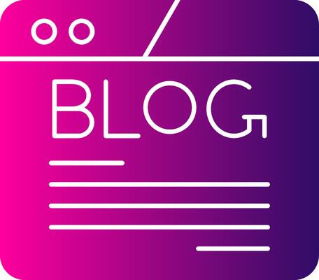 Blog Glyph Gradient Icon
