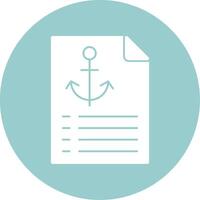 Anchor Text Glyph Circle Icon vector