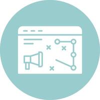 Digital Strategy Glyph Circle Icon vector
