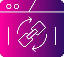 Backlink Glyph Gradient Icon vector