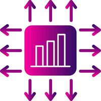 Performance Marketer Glyph Gradient Icon vector