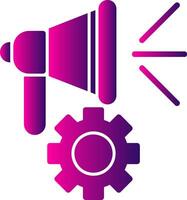 Campaign Optimization Glyph Gradient Icon vector