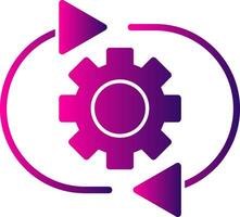 Optimization Glyph Gradient Icon vector