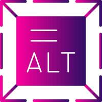 Alt Text Glyph Gradient Icon vector