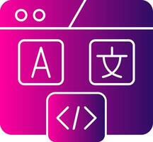 Hreflang Tag Glyph Gradient Icon vector
