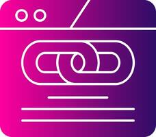 Hyperlink Glyph Gradient Icon vector