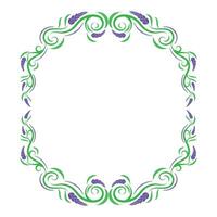 full lavender frame with flower and leaf vector