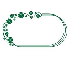 ellipse clover frame border vector