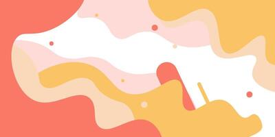 Modern 3D background with fluid shapes. Futuristic orange to yellow gradient pattern. Wavy background. Abstract flyer. Colorful geometric poster background. vector