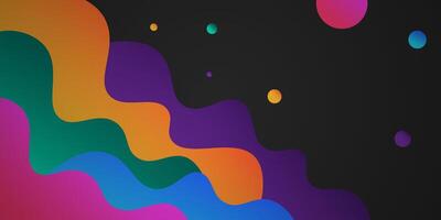 Purple and orange wave gradient background. Abstract paper cut. Abstract colorful waves. Wavy banner. Colorful geometric shapes. vector