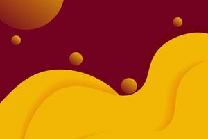 Modern dynamic red textured background design in 3D style with yellow color. vector