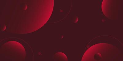 Red gradient background with geometric circle shapes. Fresh red design. Simple and elegant concept. Eps 10 vector