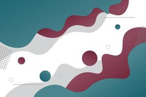 minimal abstract background with gradient dark green and red color wave shape background. Eps10 vector