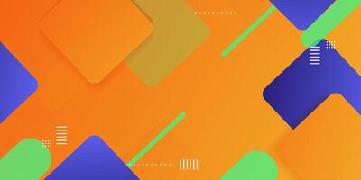 Modern overlapping abstract colorful orange and blue background with lines. Abstract rectangular box simple background for banner, brocure, design and business card. Eps10 vector