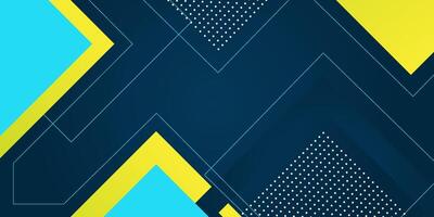 Modern abstract dark blue gradient illustration background with simple square pattern of yellow and green colors. Cool design. vector