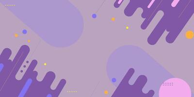 Purple gradient geometric business banner design. Creative banner design with square and line as template. Simple design on horizontal banner. vector