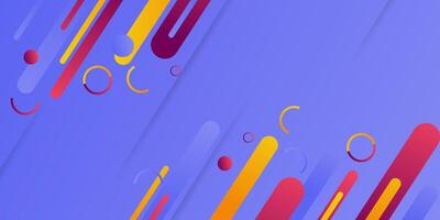 Modern technology background design with colorful abstract geometric shapes. Abstract graphic presentation design pattern, banner background, web template. Eps 10 vector