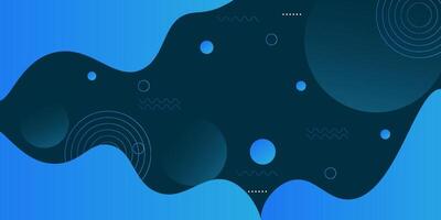 gradient geometric shapes on dark background. with blue wave pattern. eps 10 vector