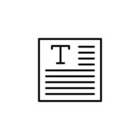 paragraph thin outline icon design good for web or mobile app vector