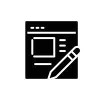 blogging solid icon design good for web or mobile app vector