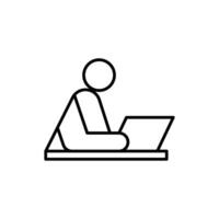 author thin outline icon design good for web or mobile app vector