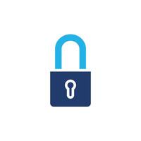 pad lock colored icon design good for web or mobile app vector