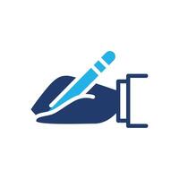 handwriting colored icon design good for web or mobile app vector
