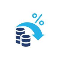 tax reduction colored icon design good for web or mobile app vector