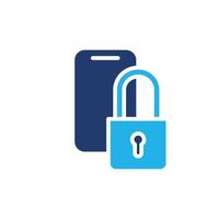 smartphone and lockpad colored icon design good for web or mobile app vector