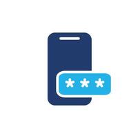 pasword smartphone pretection colored icon design good for web or mobile app vector