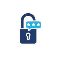 pasword lock colored icon design good for web or mobile app vector
