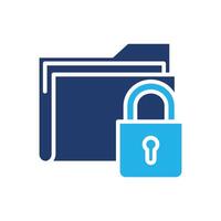lock folder colored icon design good for web or mobile app vector