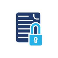 document protection colored icon design good for web or mobile app vector