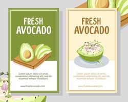 Label design for avocado vector