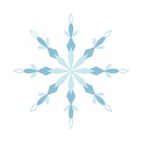 Snowflake. Abstract figure of a snowflake. Winter decorative element in flat style. vector