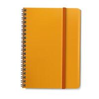 Yellow notepad for notes, realistic diary vector