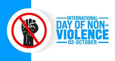 International Day of Non-Violence background or banner design template is observed every year in October. Holiday concept. Template for card, poster, placard, template. eps 10 vector